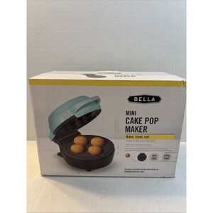 Bella Mini Cake Pops Maker Blue Nonstick Cooking Compact Easy Store 350w